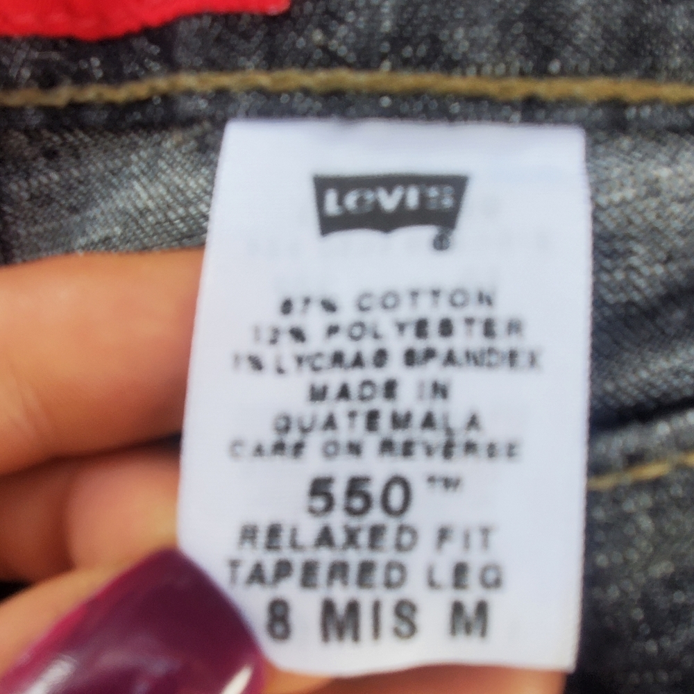 Levi's 550 Relaxed Fit Stretch Taper Leg Jeans Women's Size 8 EUC - Picture 7 of 10